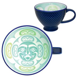 12oz Indigenous Art Porcelain Mug - Moon by Simone Diamond 