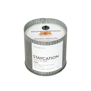 Anchored Northwest - 10oz Rustic Wood Wick Candle - Staycation