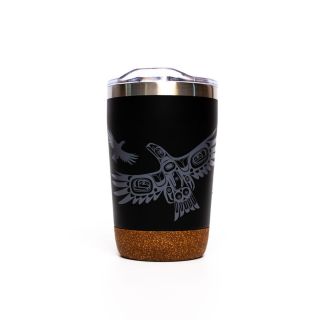 Cork Base Insulated Travel Mug - 12oz - Soaring Eagle by Corey Bulpitt