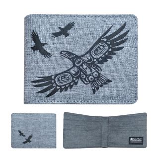 Crosshatch Wallet - Soaring Eagle by Corey Bulpitt
