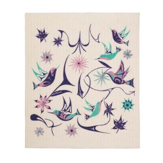 Eco Cloth - Hummingbirds by Nicole La Rock, Coast Salish