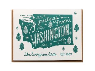 Greetings Card - Greetings from Washington Card