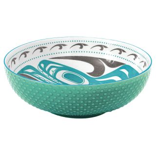 Indigenous Art Large Serving Bowl - Killer Whale by Trevor Angus