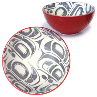 Indigenous Art Medium Bowl - Transforming Eagle by Ryan Cranmer