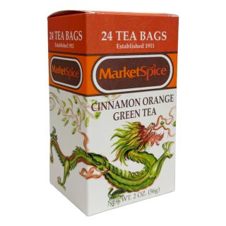 MarketSpice Tea - Cinnamon Orange Green Tea - 24 bags (1 box)