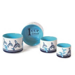 Native American - Measuring Cup Set - Orca Family by Paul Windsor