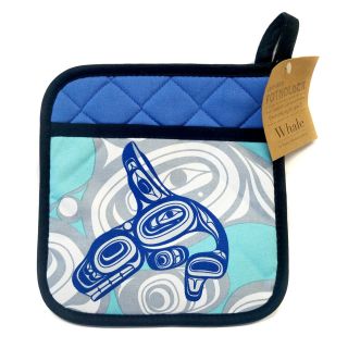Native American - Pot Holder - Whale by Ernest Swanson 