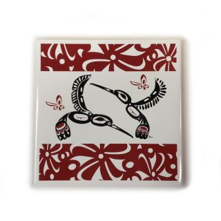 Native American - Trivet - Hummingbird (Maroon) by Andrew Williams