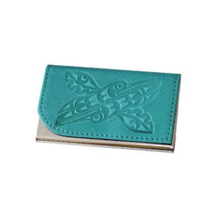 Native Origins Card Holder - Hummingbirds by Maynard Johnny Jr. (Light Blue)