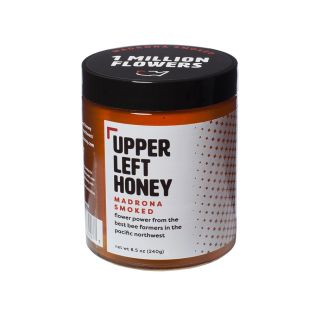 San Juan Island Sea Salt - Madrona Smoked Upper Left Honey - 8.5oz