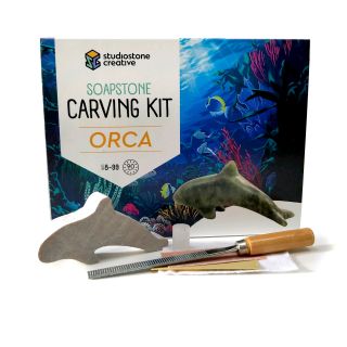 Soapstone Carving Kit - Orca Whale