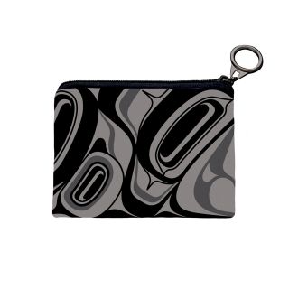 Zipped Coin Purse - Eagle (Black/Grey)