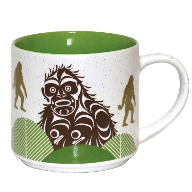 16oz Indigenous Art Ceramic Mug - Sasquatch by Francis Horne, Sr