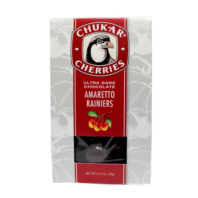 Chukar Cherries - Ultra Dark Chocolate Amaretto Rainiers - 2.75oz