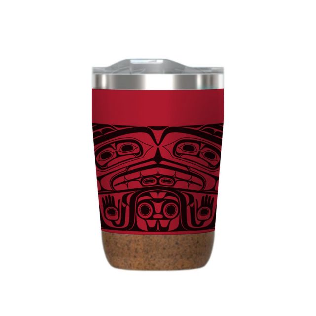 Cork Base Insulated Travel Mug - 12oz -Treasure of Our Ancestors by Donnie Edenshaw