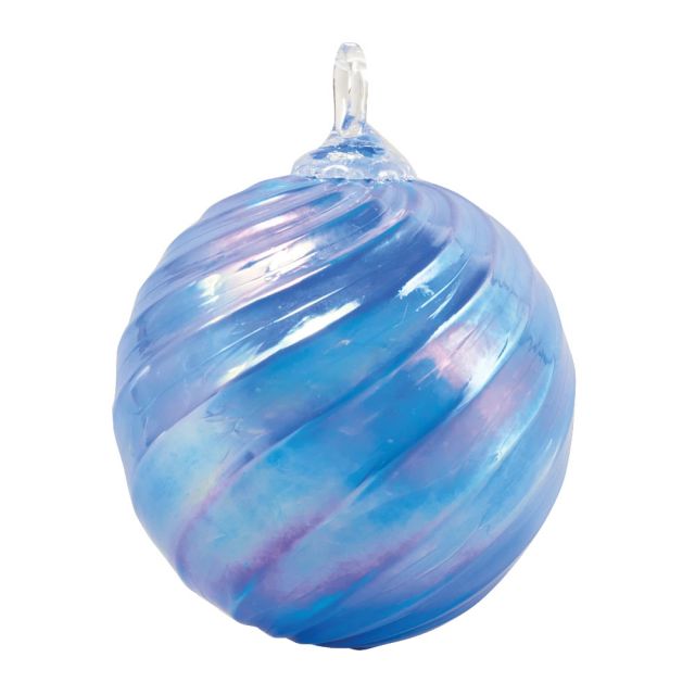 Glass Eye Studio Hand Blown Glass Ornament - Adrift Twist - 3'' diameter