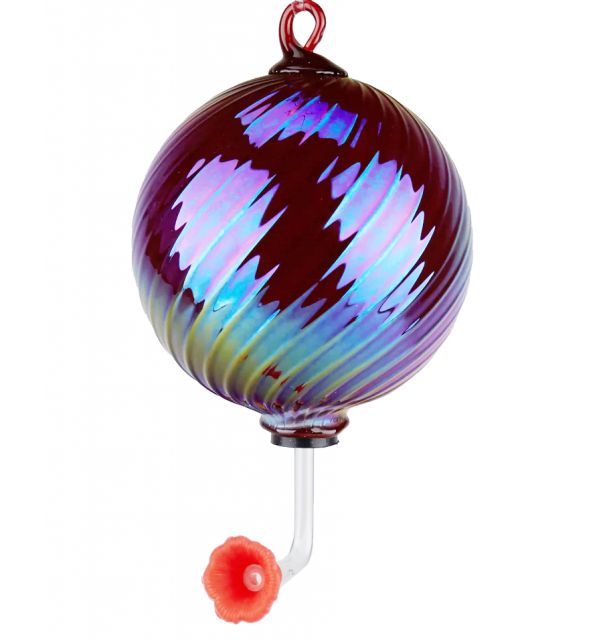 Glass Eye Studio - Hummingbird Feeder - Garnet - 4