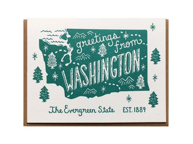 Greetings Card - Greetings from Washington Card