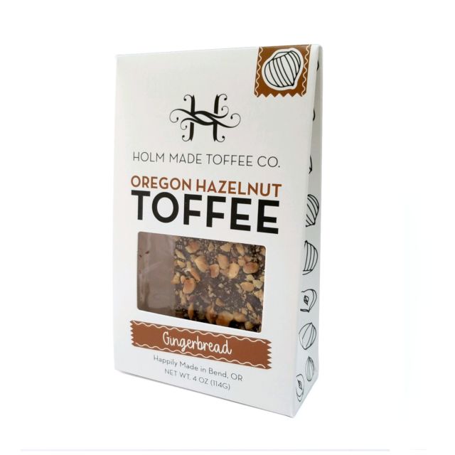 Holm Made Toffee Co. - Oregon Hazelnut Toffee - Gingerbread - 4oz