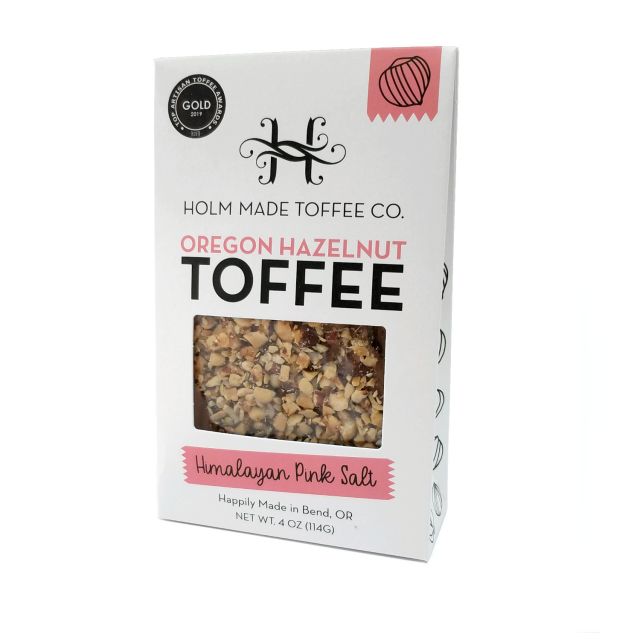 Holm Made Toffee Co. - Oregon Hazelnut Toffee - Himalayan Pink Salt - 4oz