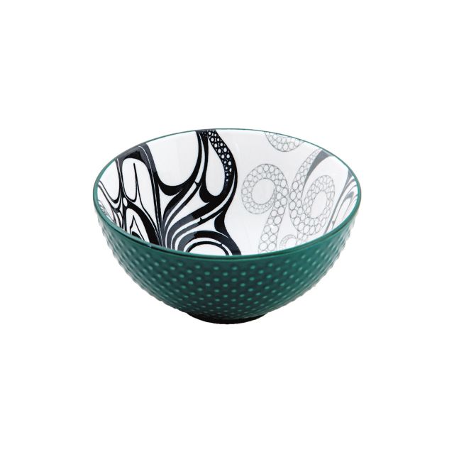 Indigenous Art Small Bowl - Octopus (Nuu) by Ernest Swanson