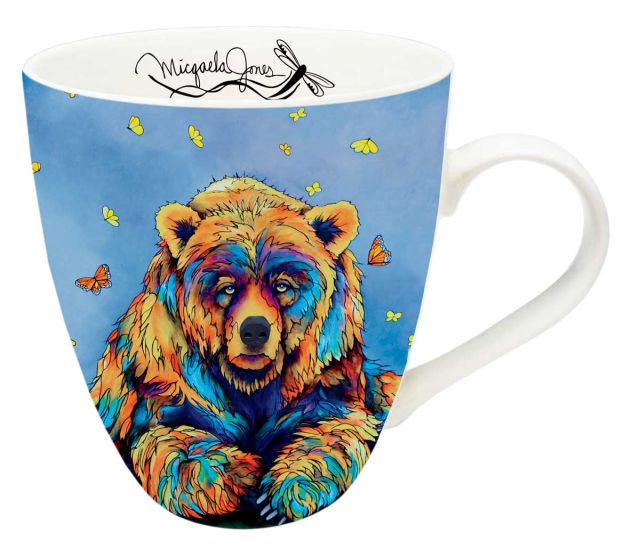 Native American Mug - 18oz - Spring Already (Bear) by Micqaela Jones