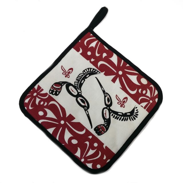 Native American - Pot Holder - Hummingbird (Maroon) by Andrew Williams