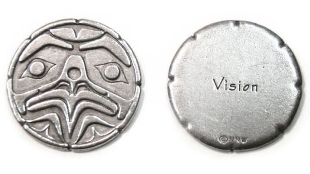 Pocket Spirit - Eagle Front (VISION) - by Darrel Amos, Haida