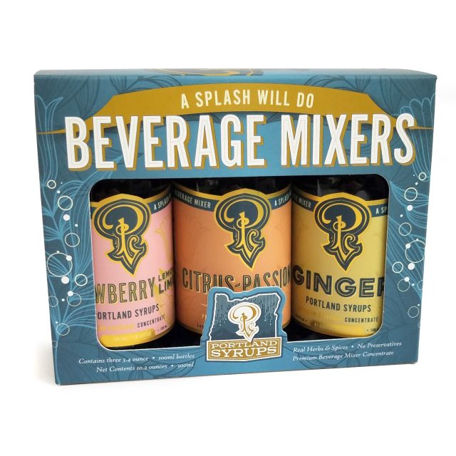 Portland Syrups Beverage Mixer Trio - Strawberry, Citrus Passion, & Ginger