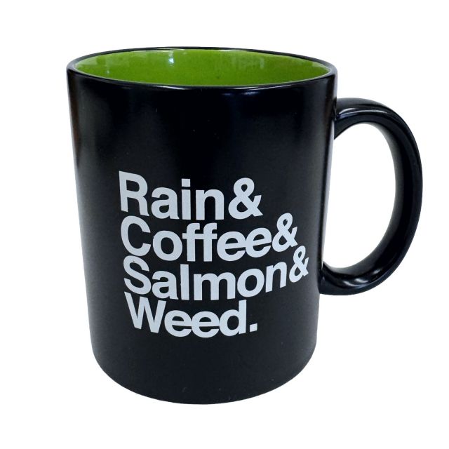 Rain & Coffee & Salmon & Weed Mug