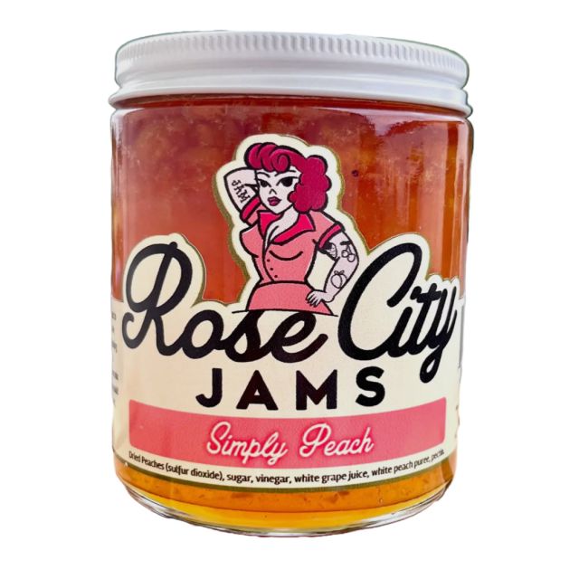 Rose City Jams - Simply Peach Jam - 12oz
