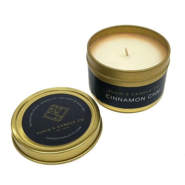 Sukie's 4oz Soy Travel Candle - Cinnamon Chai
