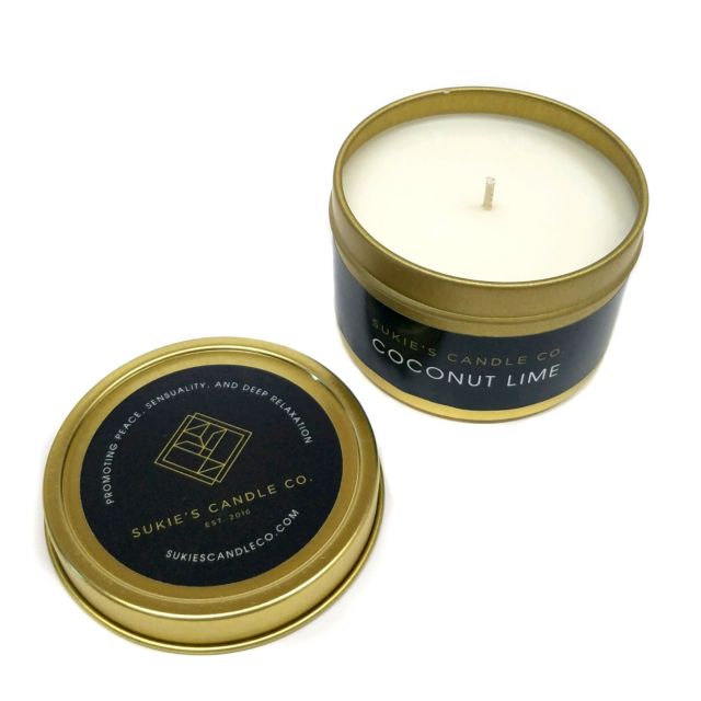 Sukie's 4oz Soy Travel Candle - Coconut Lime