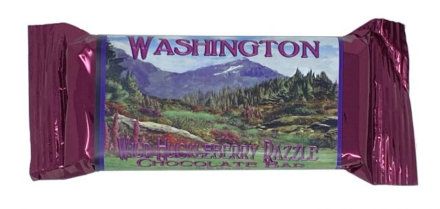 Wild Huckleberry Razzle Chocolate Bar, Washington - 4.5 oz